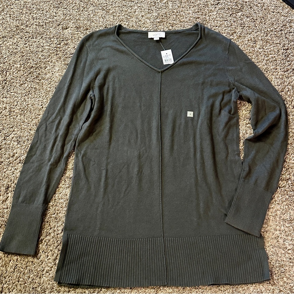 LOFT Outlet Green V-Neck Tunic